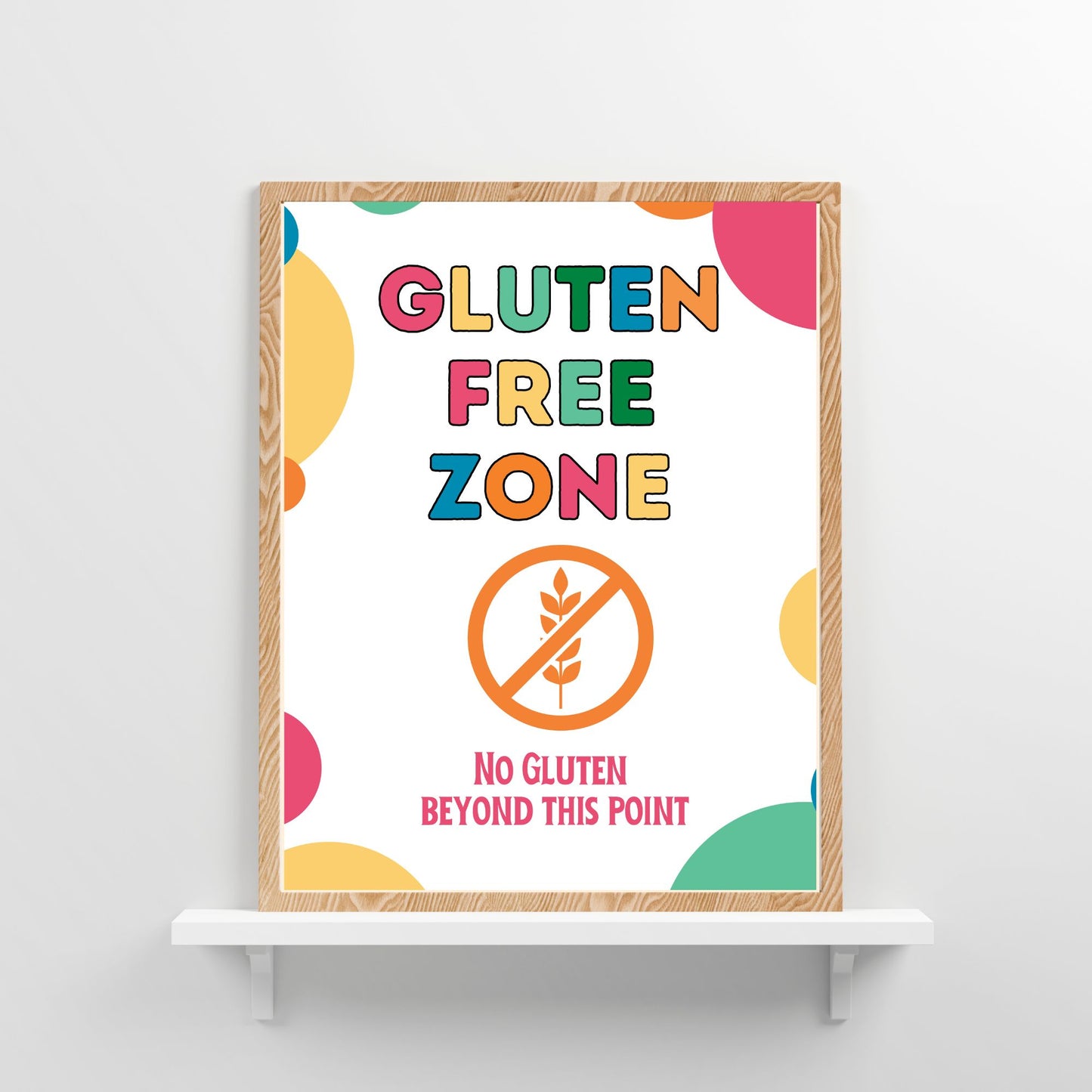 Gluten Free Zone Sign