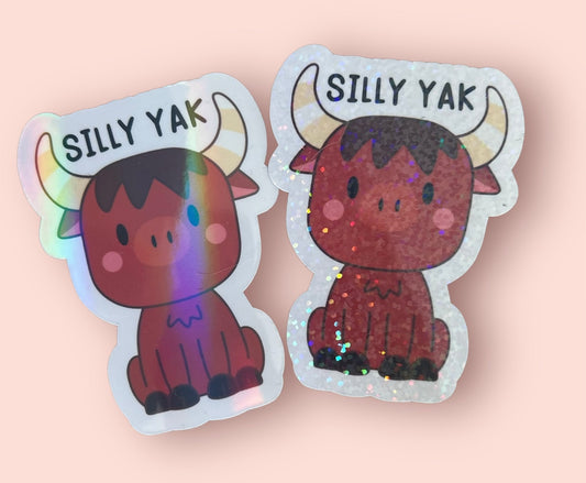 Iridescent Silly-Yak Sticker