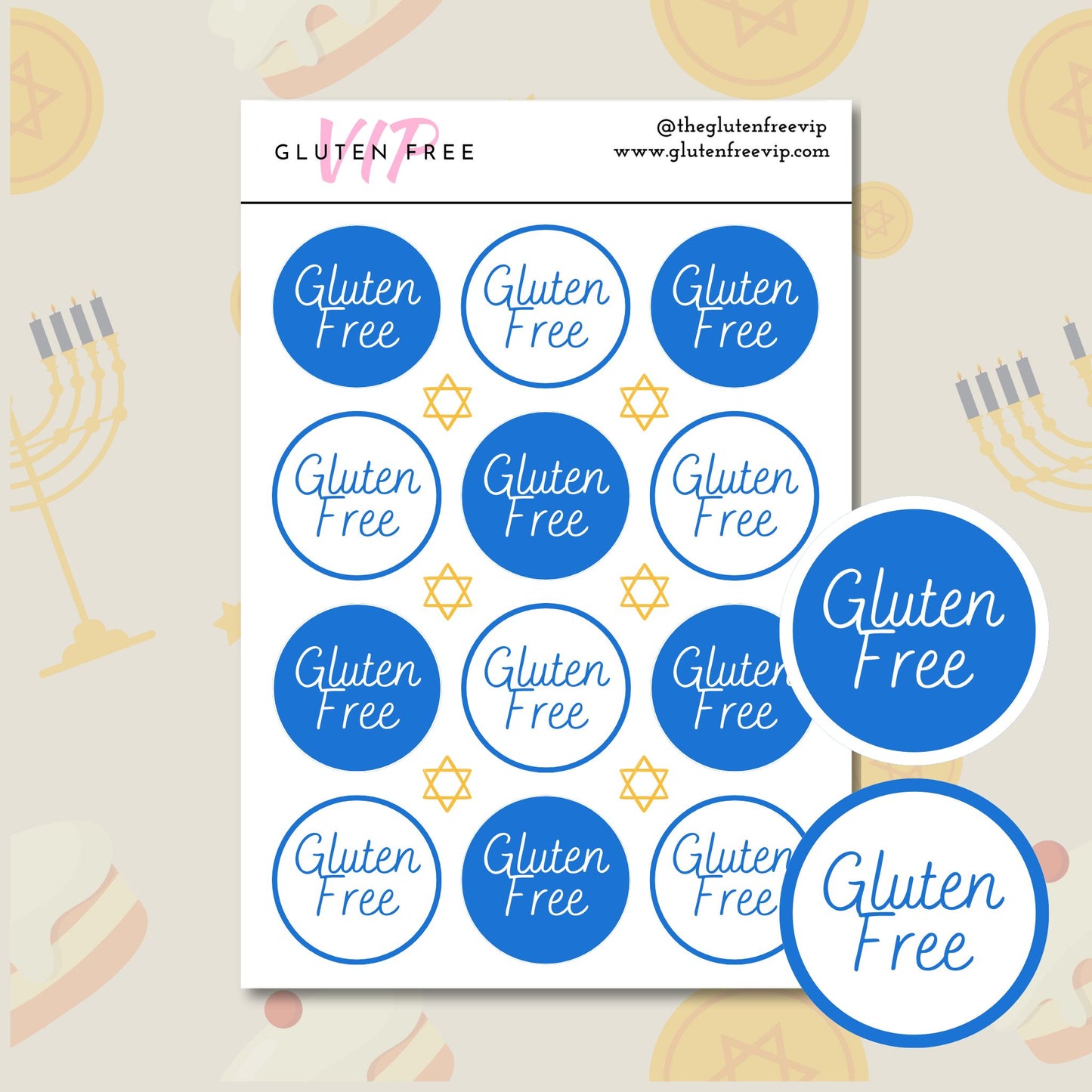 Gluten Free Gelt Labels