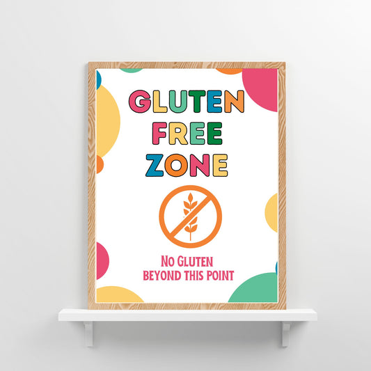 Gluten Free Zone Sign