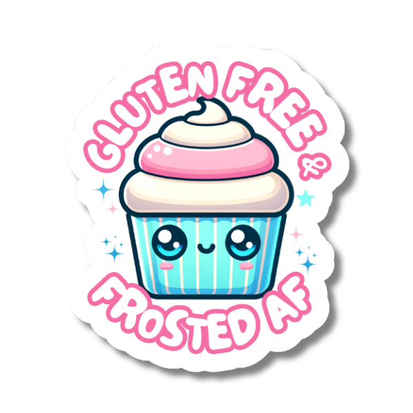 Gluten Free & Frosted AF Sticker